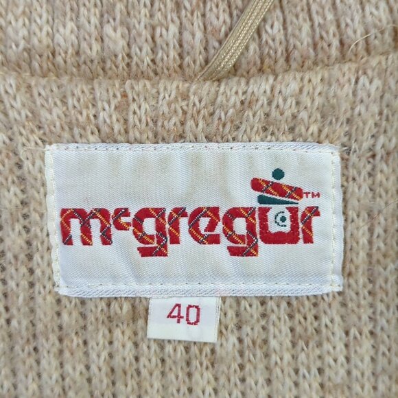 McGregor VTG Bomber Jacket Men's 40 Brown Corduroy Knit Lining Epaulets Aviator - Picture 3 of 13